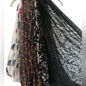 URBAN OUTFITTERS Lightweight Gauze Infinity Scarf Bundle 4 Mixed Prints Boho